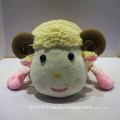 Usine YuanKang faisant des coutume 100% polyester peluche mouton oreiller jouets,